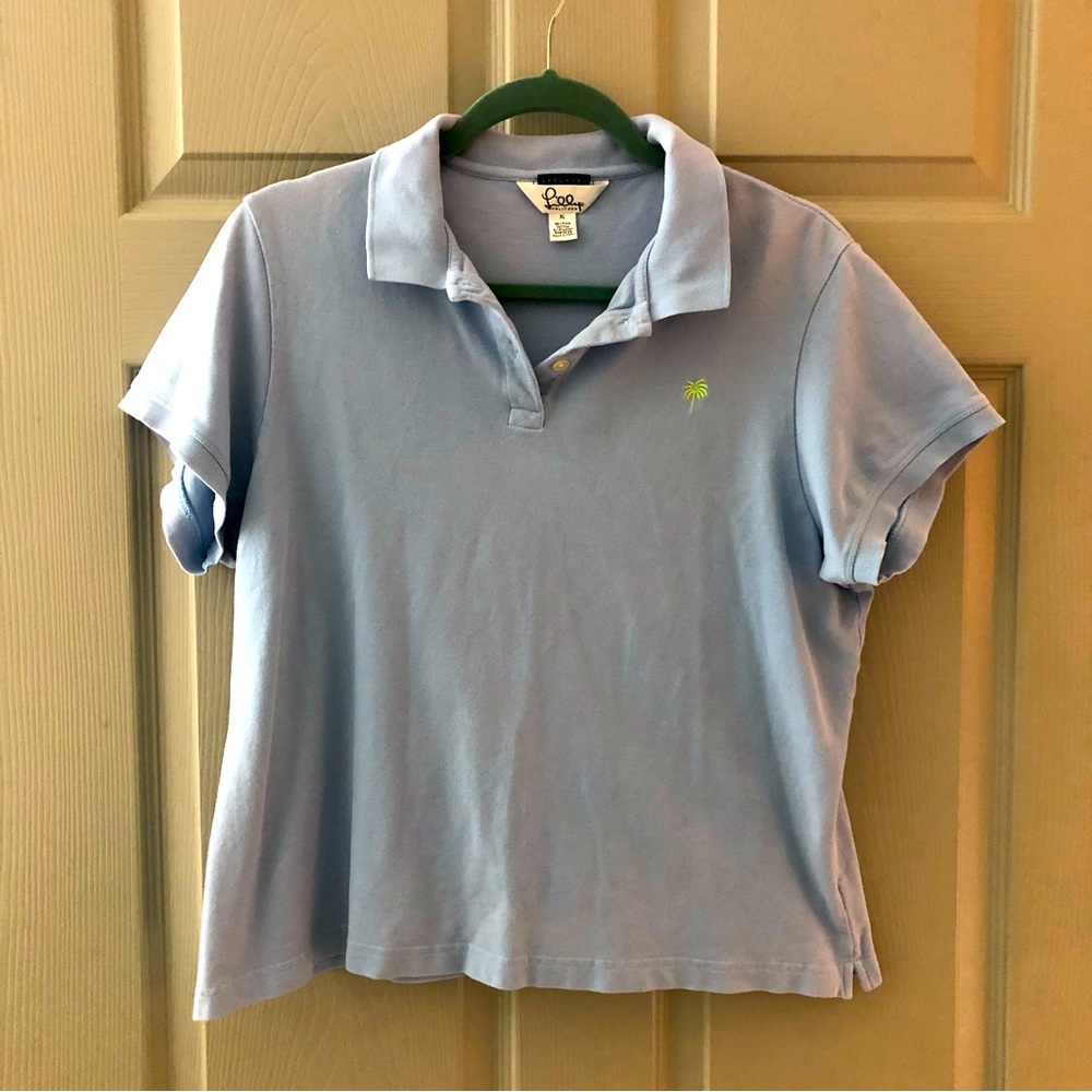 COPY - Lily Pulitzer vintage sky blue polo size XL